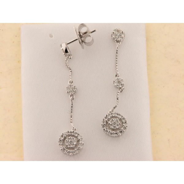 Pendientes Oro Blanco Diamantes
