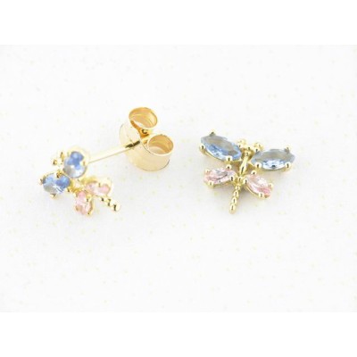 Pendientes Oro Piedras Mariposa Pendientes Oro Piedras Mariposa