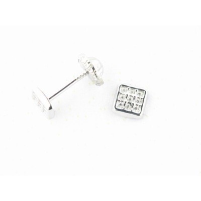 Pendientes oro blanco zirconitas Pendientes oro blanco zirconitas
