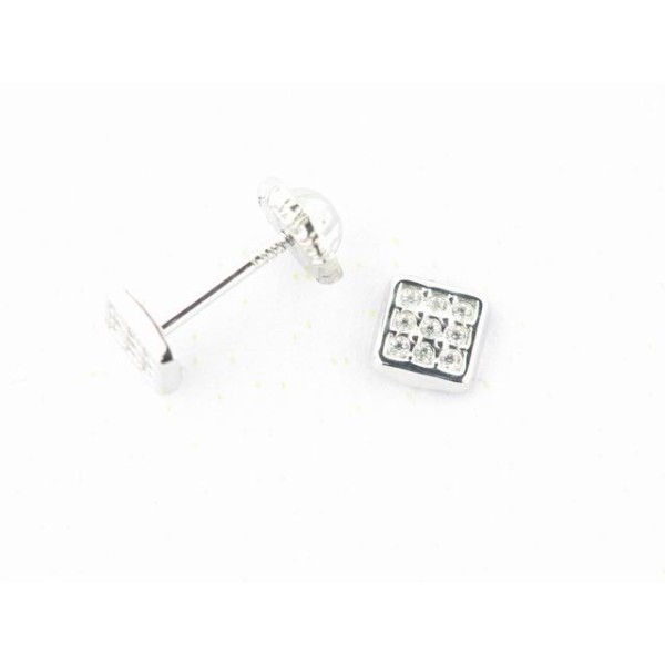 Pendientes oro blanco zirconitas