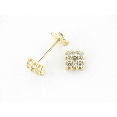 Pendientes oro zirconitas