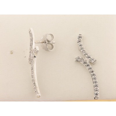 Pendientes Oro Blanco Piedra Pendientes Oro Blanco Piedra
