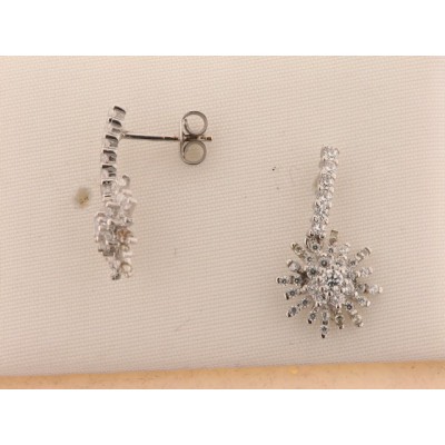Pendientes Oro Blanco Piedras Pendientes Oro Blanco Piedras