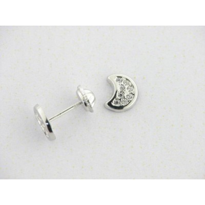 Pendientes oro blanco zirconitas Pendientes oro blanco zirconitas
