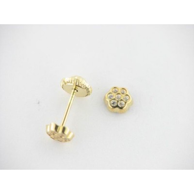 Pendientes oro zirconitas Pendientes oro zirconitas