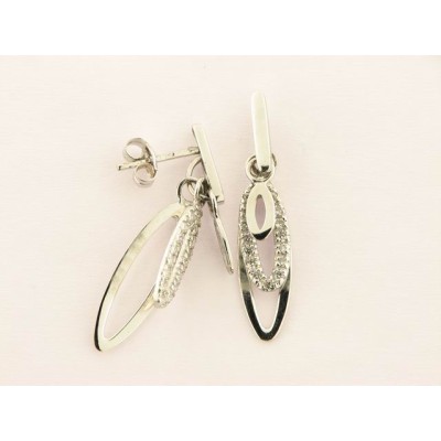 Pendientes Oro Blanco Piedras Pendientes Oro Blanco Piedras