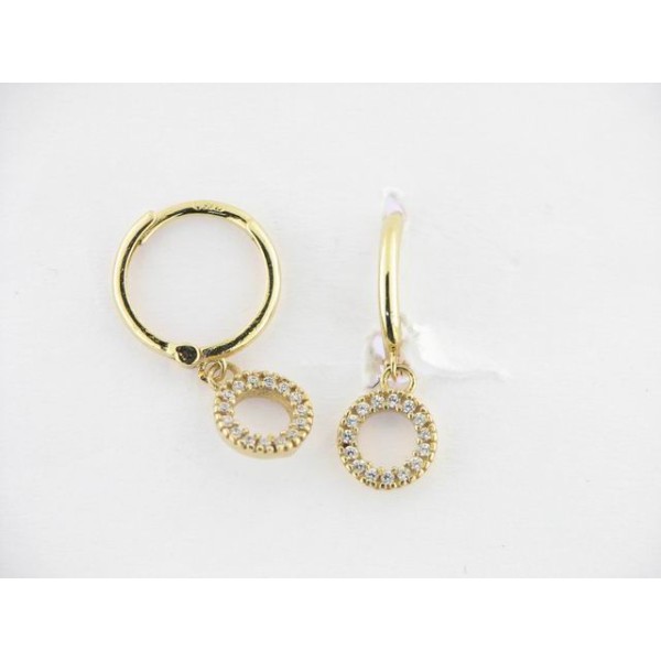 Pendientes Aro Oro Piedras