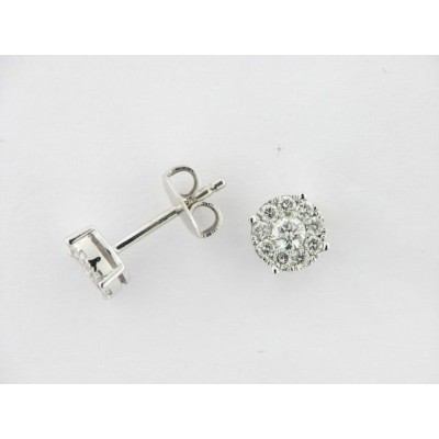Pendientes Oro Blanco Diamantes Pendientes Oro Blanco Diamantes