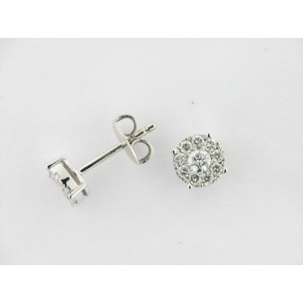 Pendientes Oro Blanco Diamantes