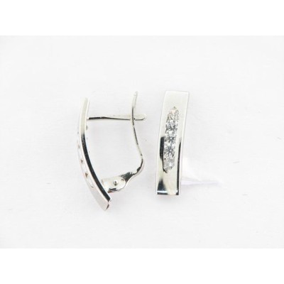Pendientes Oro Blanco Piedras Pendientes Oro Blanco Piedras