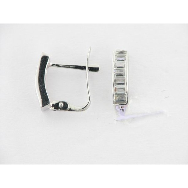 Pendientes Oro Blanco Piedras