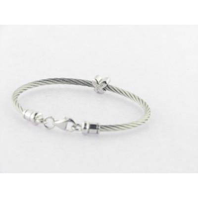 Pulsera Aro Acero Plata Diamantes Pulsera Aro Acero Plata Diamantes