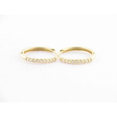 Pendientes Aro Oro Piedras Pendientes Aro Oro Piedras