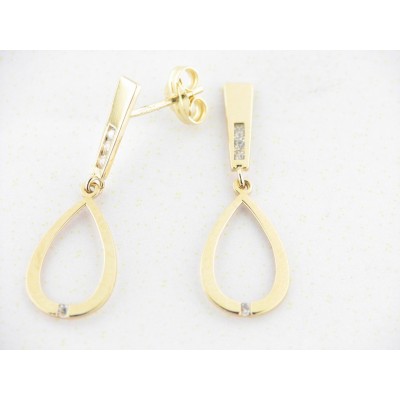 Pendientes Colgar Oro Piedras Pendientes Colgar Oro Piedras