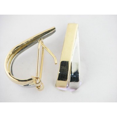 Pendientes Oro Bicolor Pendientes Oro Bicolor