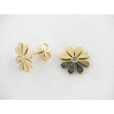 Pendientes oro Piedra Pendientes oro Piedra