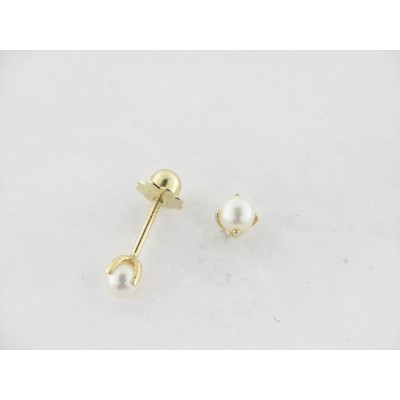 Pendientes Oro Perla Pendientes Oro Perla