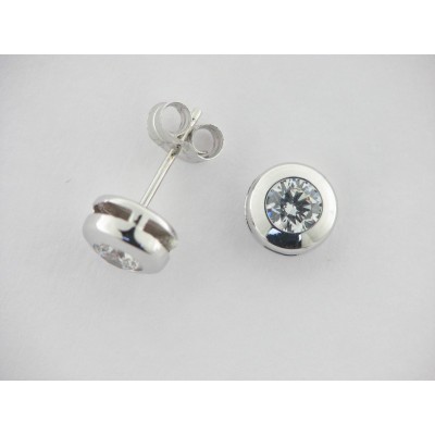 Pendientes Oro Blanco Piedra Pendientes Oro Blanco Piedra
