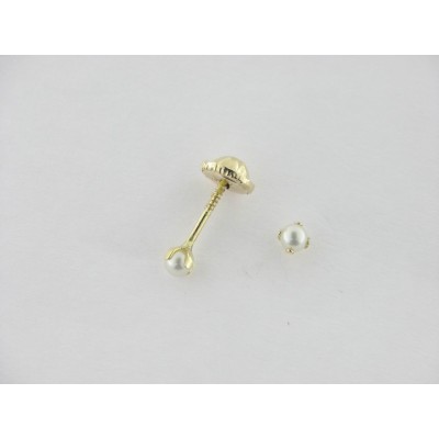 Pendientes oro Perla Pendientes oro Perla