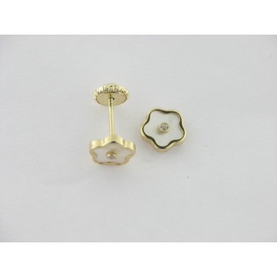 Pendientes Oro Piedra Nacar Pendientes Oro Piedra Nacar