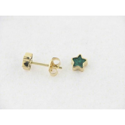 Pendientes Oro Piedra Verde Pendientes Oro Piedra Verde