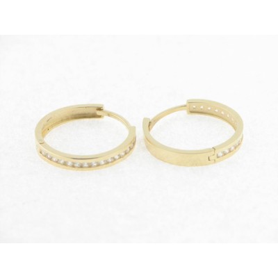 Pendientes Aro Oro Piedras Pendientes Aro Oro Piedras