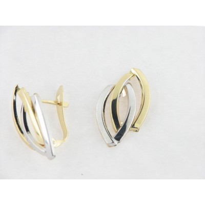 Pendientes Oro Bicolor Pendientes Oro Bicolor