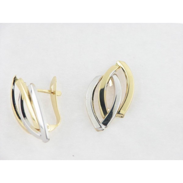 Pendientes Oro Bicolor