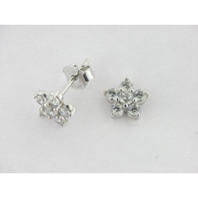 Pendientes Oro Blanco Piedras Pendientes Oro Blanco Piedras