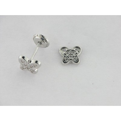 Pendientes Oro Blanco Piedras Pendientes Oro Blanco Piedras