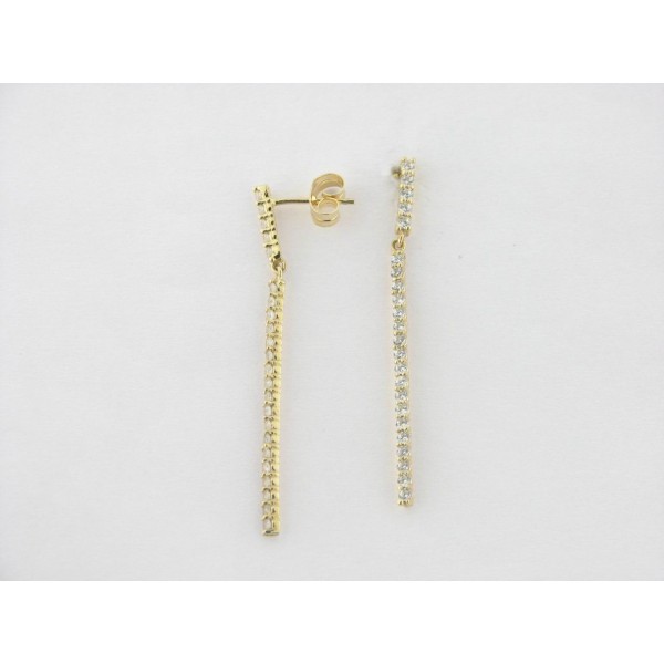 Pendientes Oro Colgar Piedras