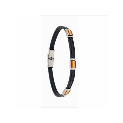 Pulsera Acero Piel España Pulsera Acero Piel España