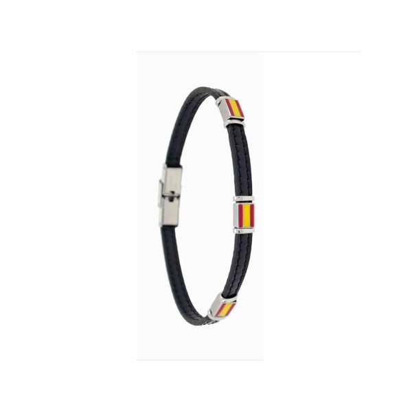 Pulsera Acero Piel España