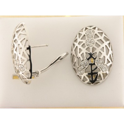 Pendientes Oro Blanco Piedras Pendientes Oro Blanco Piedras